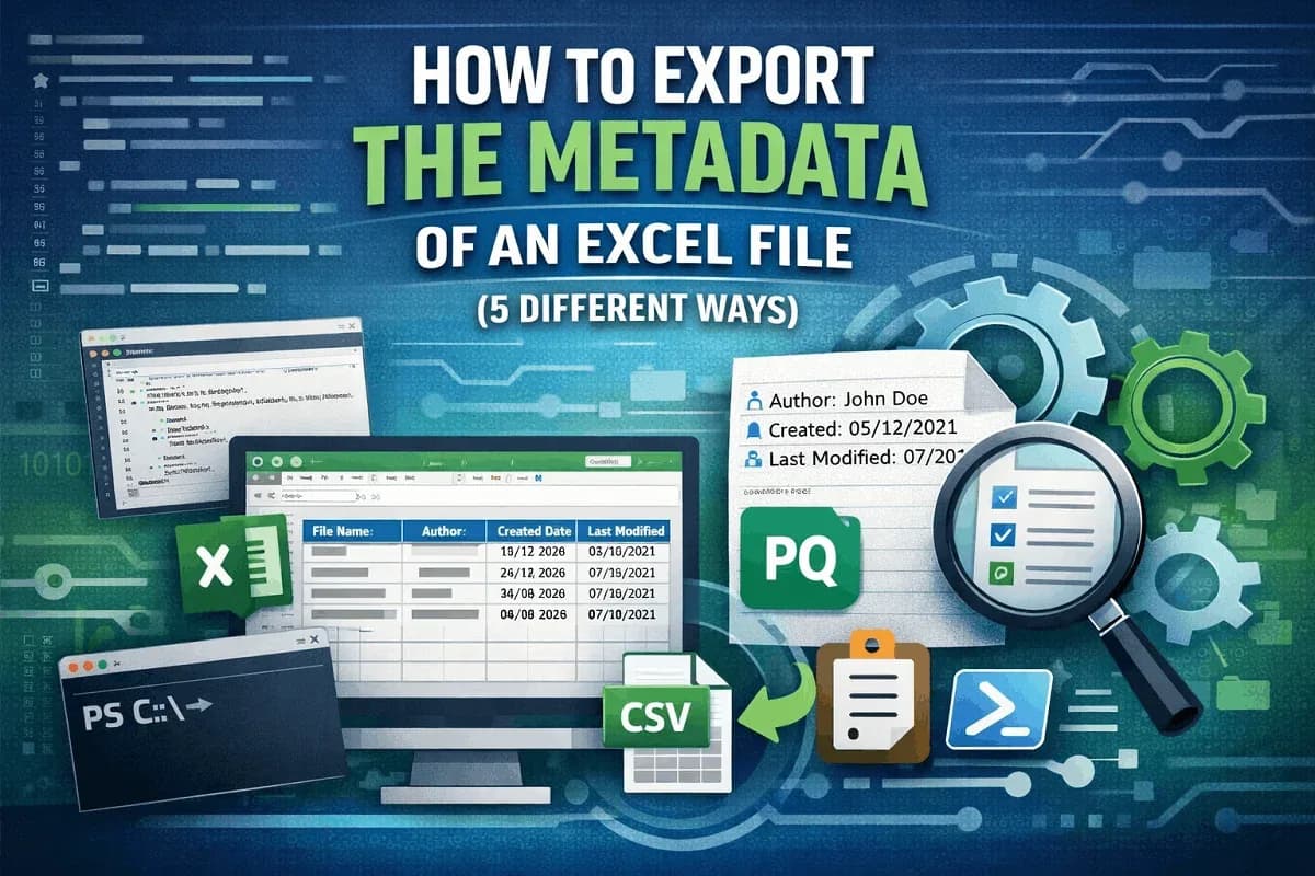 How to Export the Metadata of an Excel File (5 Different Ways)