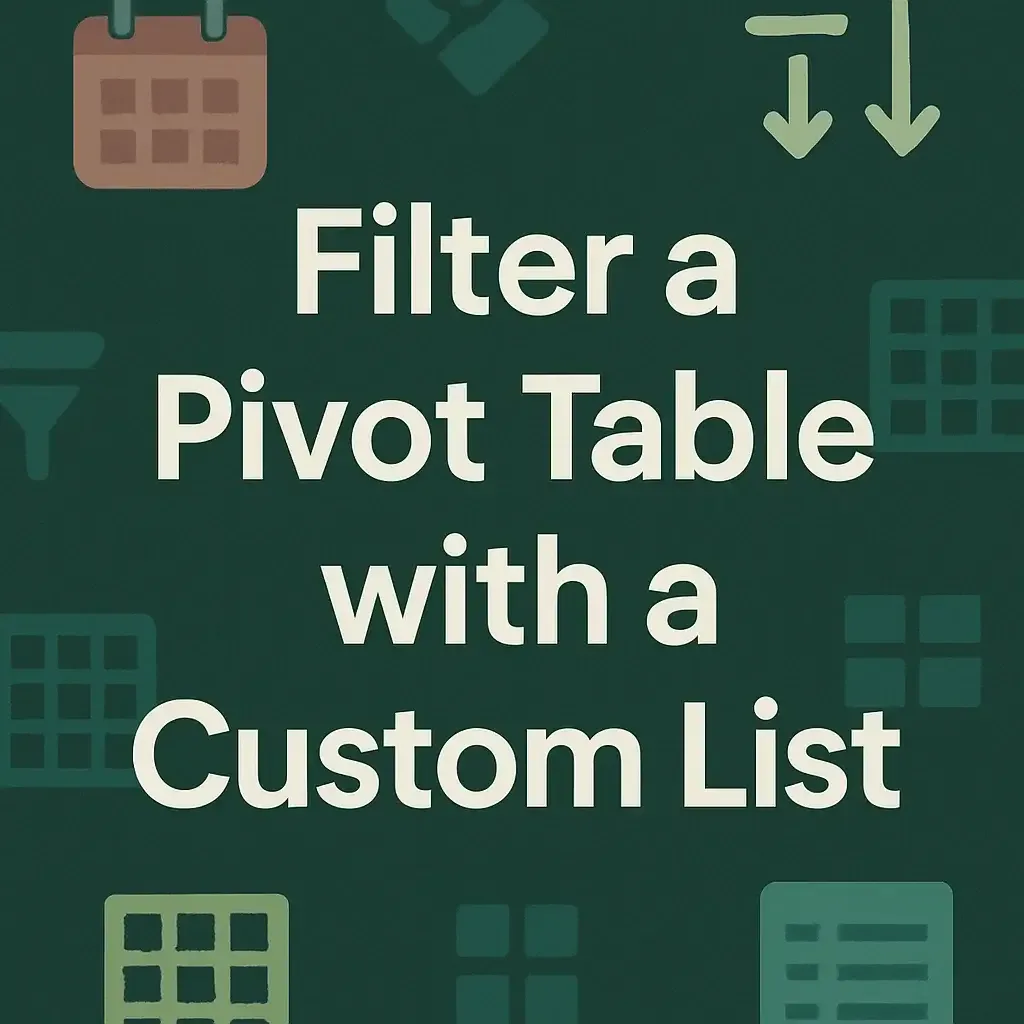 How to Filter a Pivot Table with a Custom List in Excel