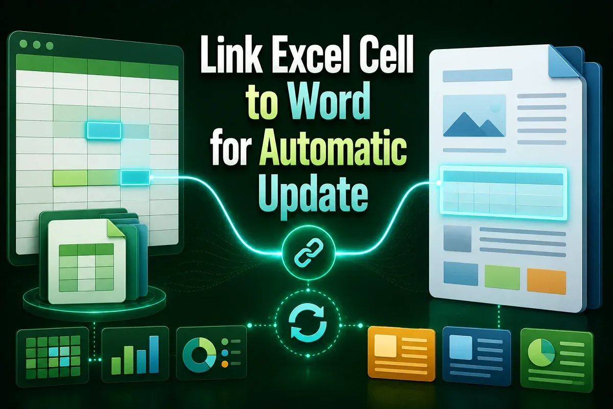 How to Link Excel Cell to Word for Automatic Update