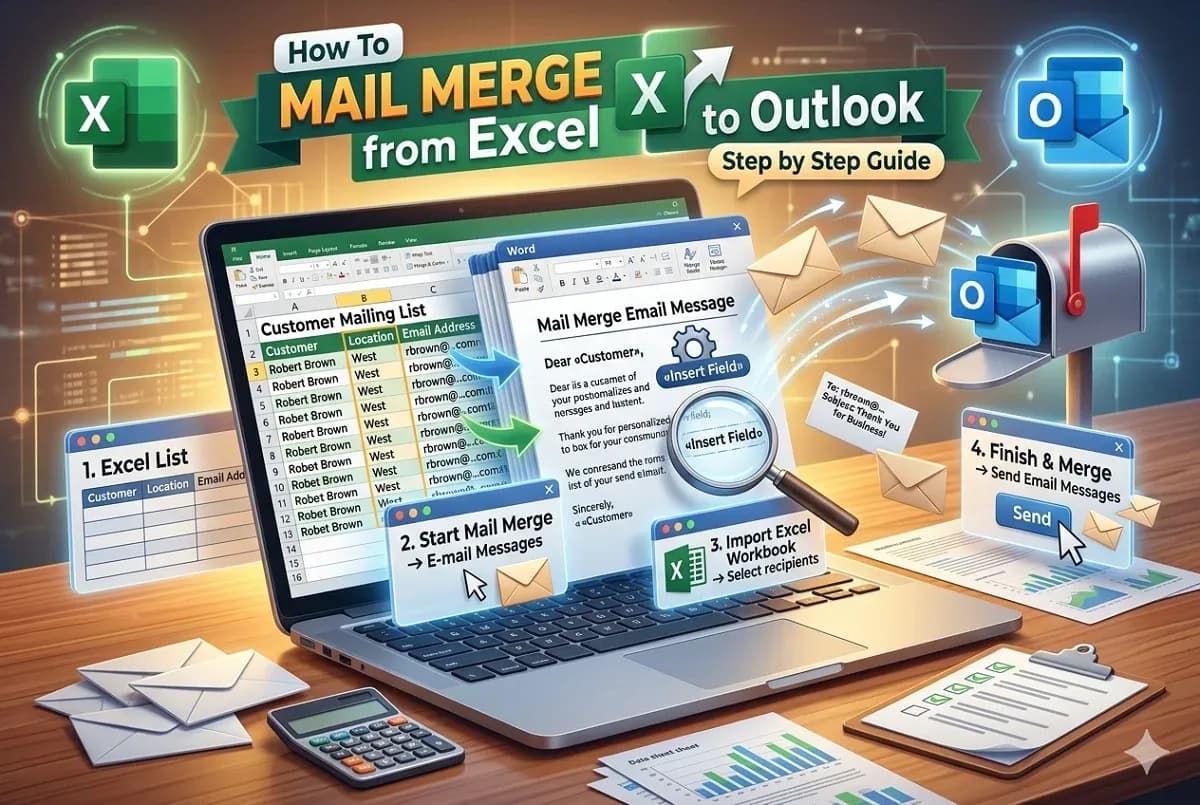 How To Mail Merge from Excel to Outlook (with Step by Step Guide)