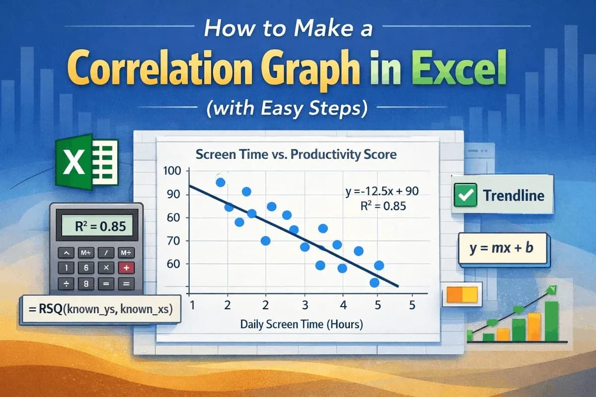How to Make a Correlation Graph in Excel (with Easy Steps)