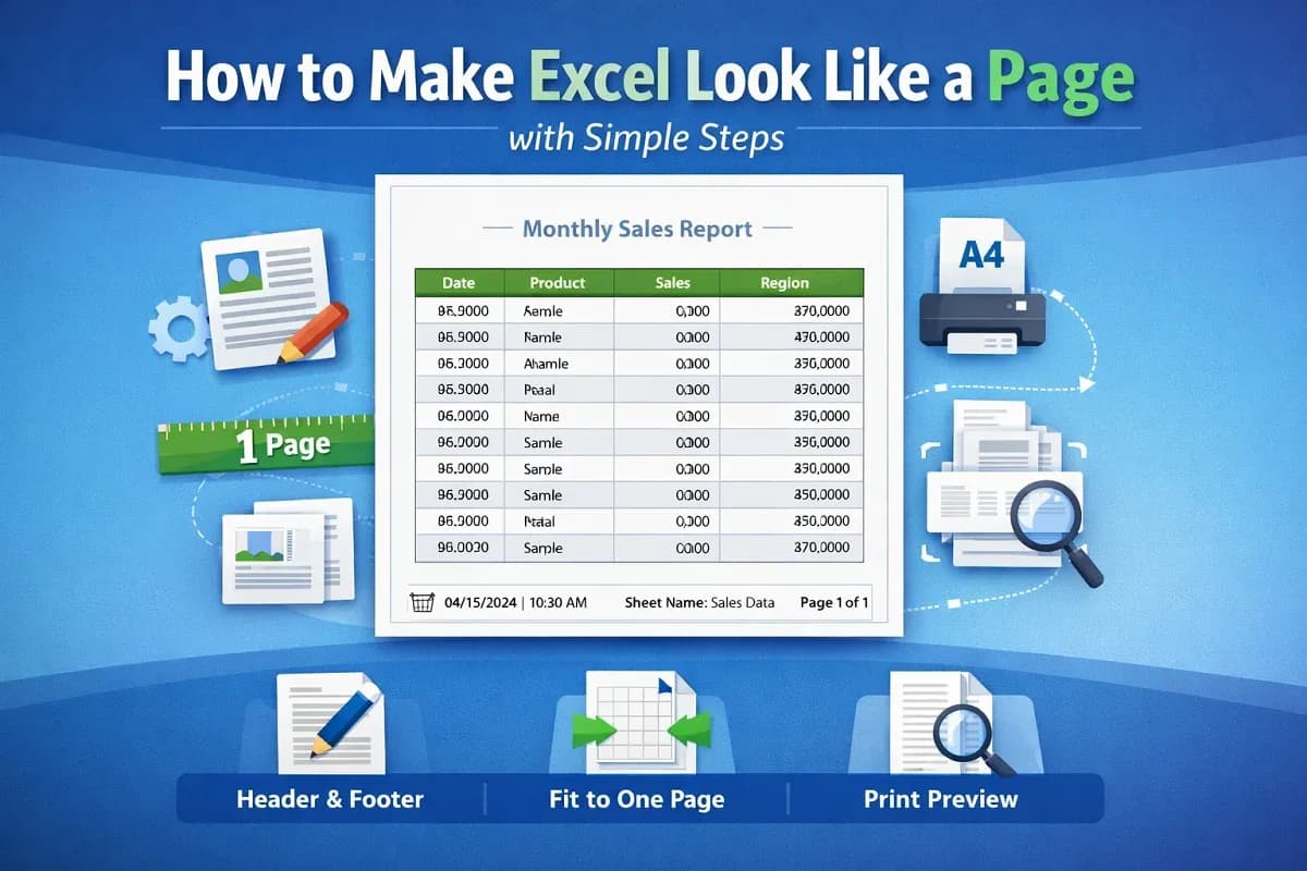 How to Make Excel Look Like a Page (with Simple Steps)