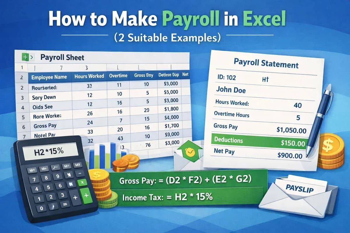 How to Make Payroll in Excel (2 Suitable Examples)