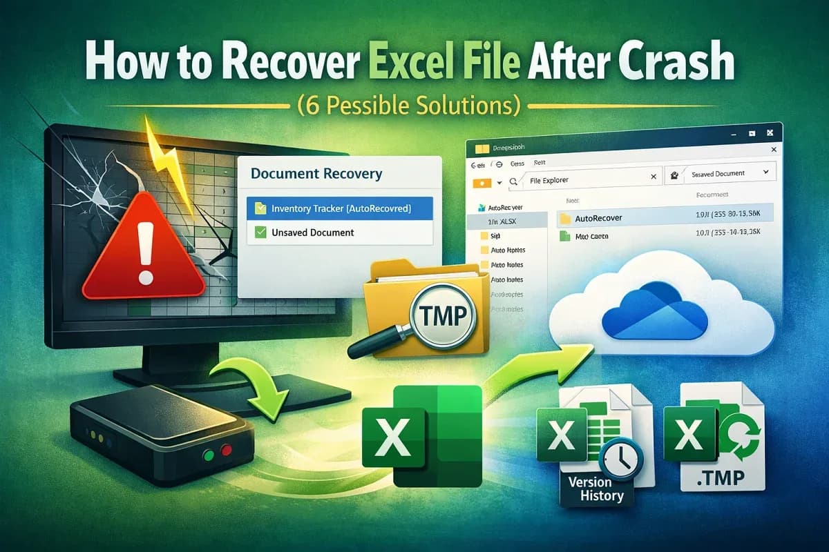 How to Recover Excel File After Crash (6 Possible Solutions)