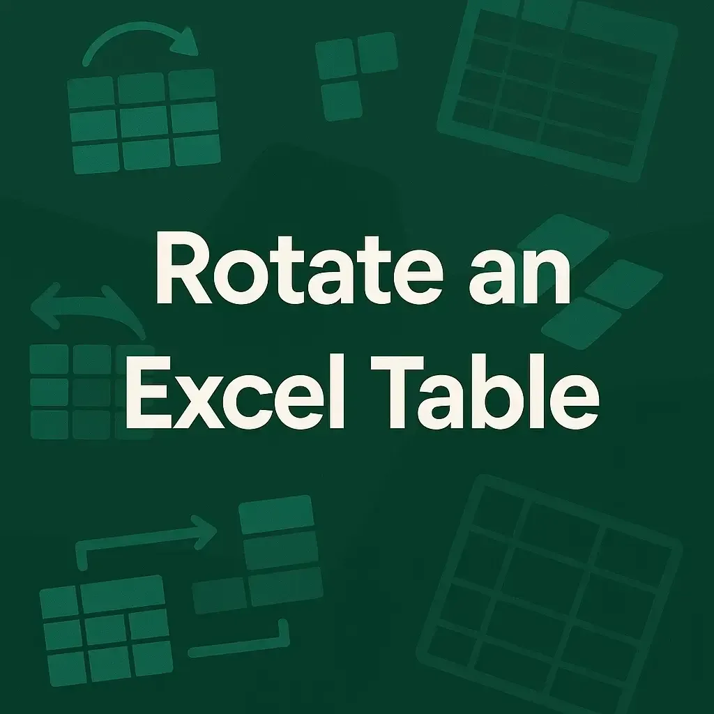 How to Rotate a Table in Excel (5 Different Examples)