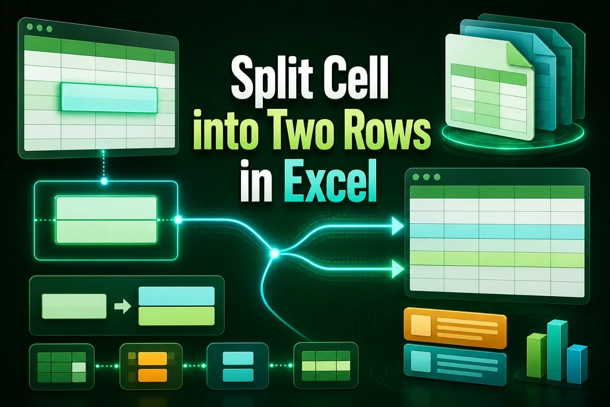 How to Split a Cell into Two Rows in Excel (6 Useful Methods)