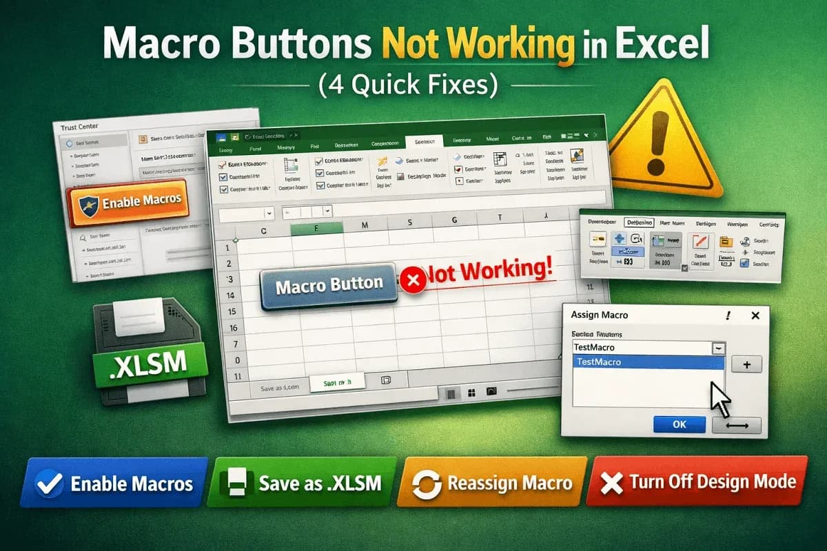 Macro Buttons Not Working in Excel (4 Quick Fixes)