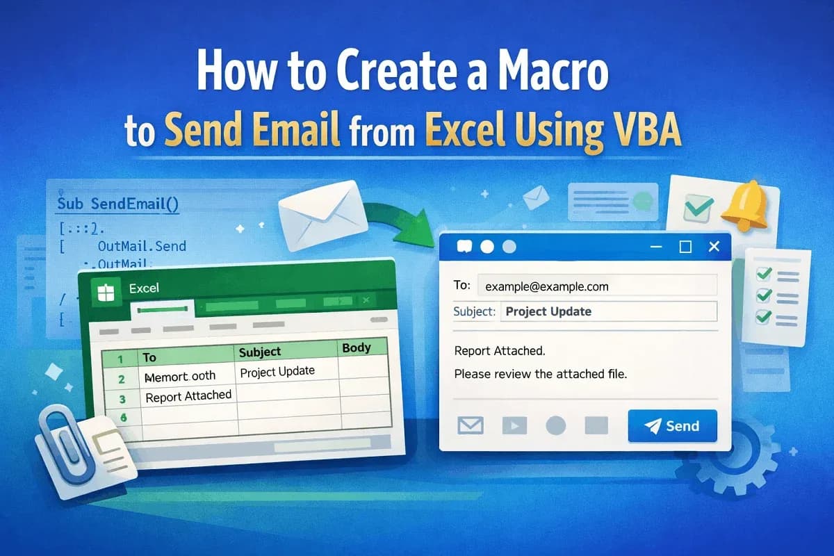 How to Create a Macro to Send Email from Excel Using VBA