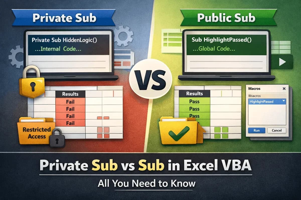 Private Sub vs Sub in Excel VBA: All You Need to Know