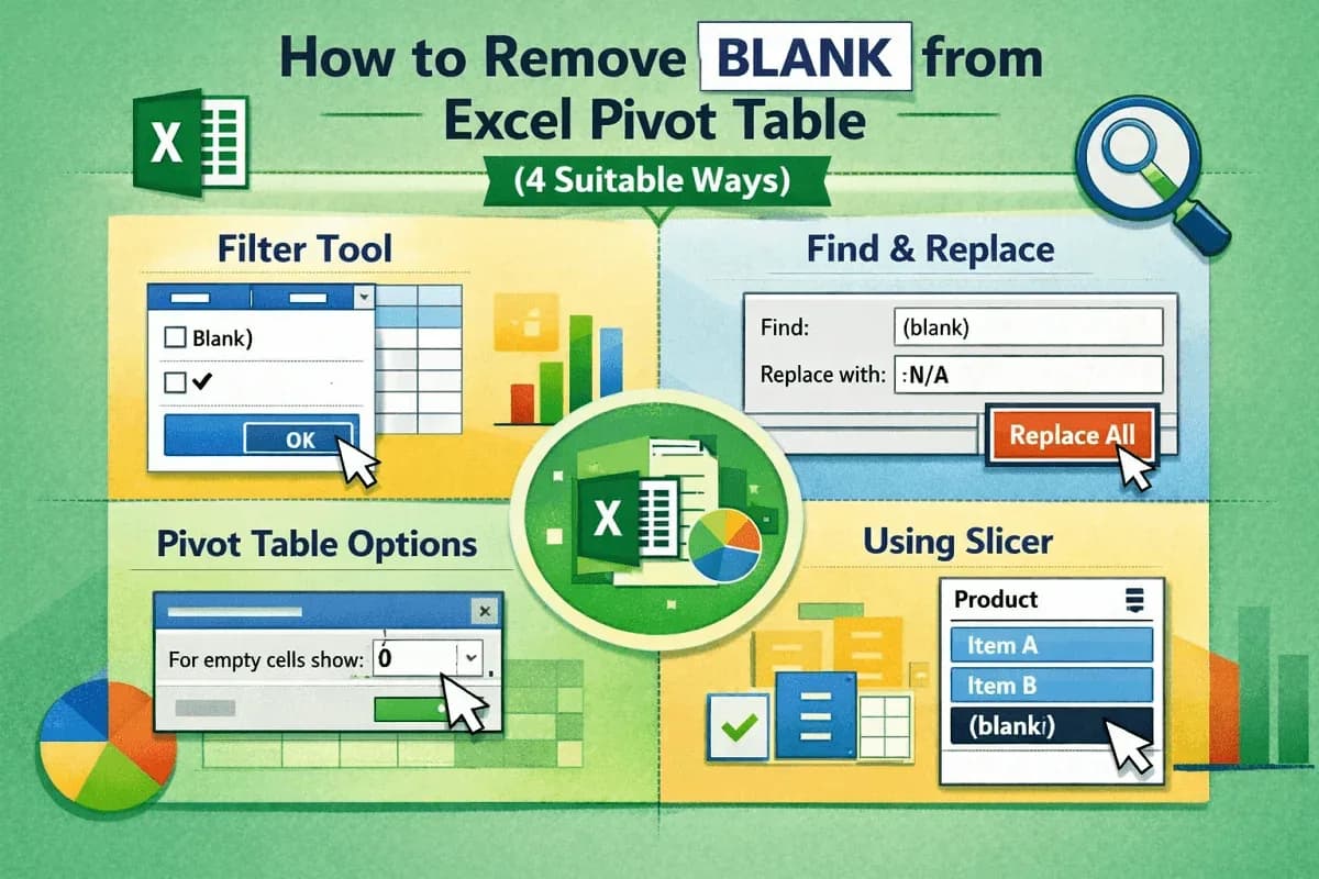 How to Remove Blank from Excel Pivot Table (4 Suitable Ways)