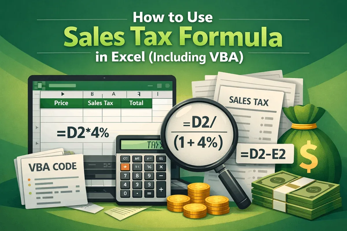 How to Use Sales Tax Formula in Excel (Including VBA)