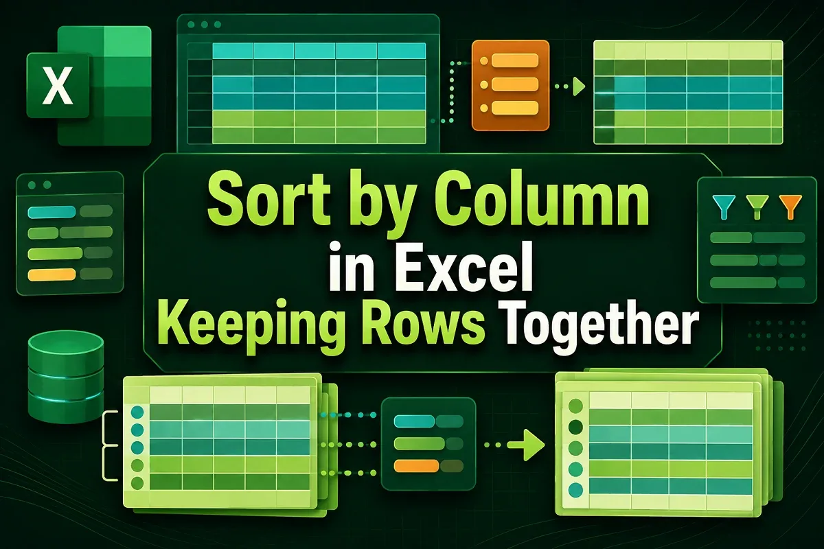 How to Sort by Column in Excel But Keep Rows Together