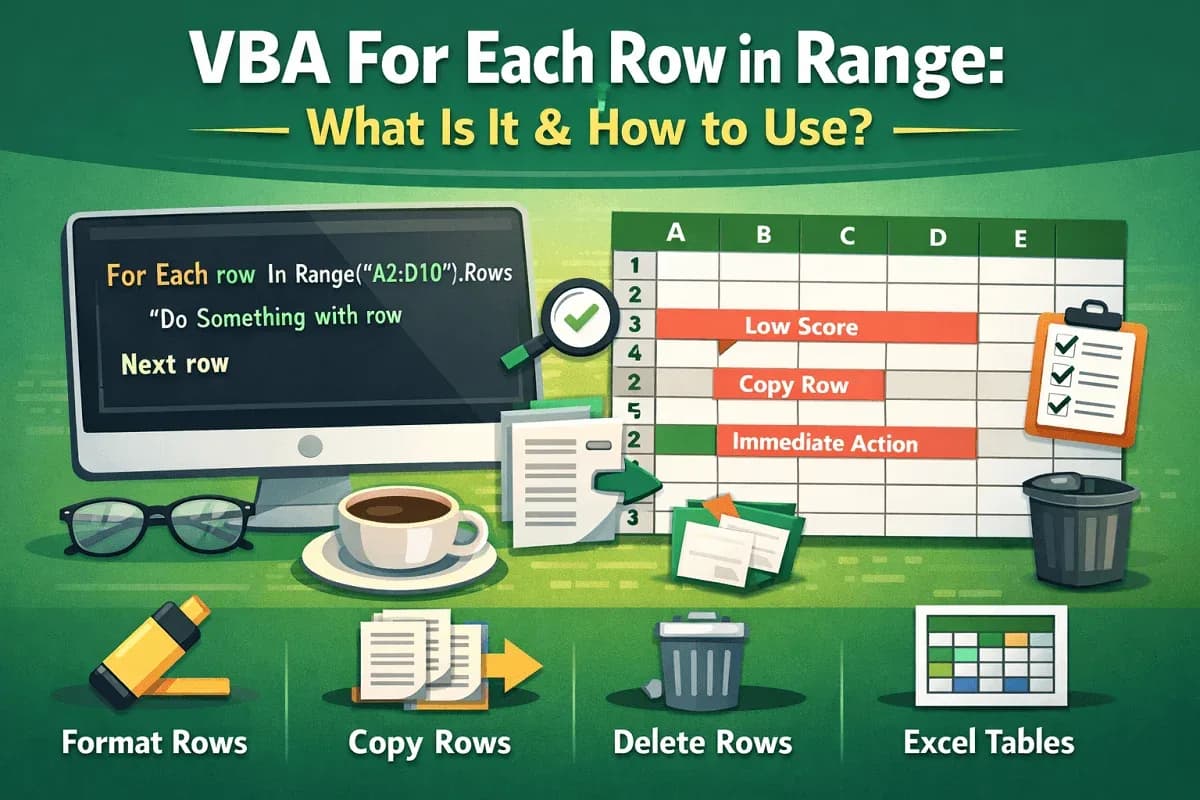 VBA For Each Row in Range: What Is It & How to Use?