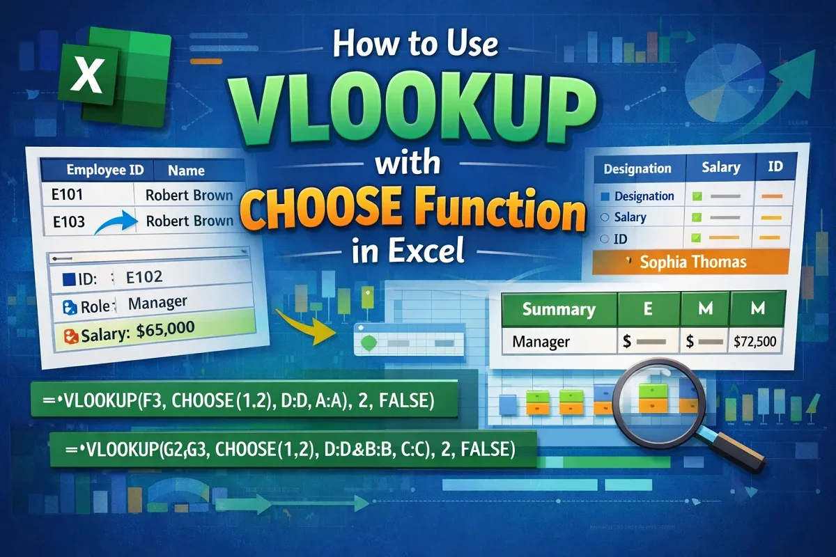 How to Use VLOOKUP with CHOOSE Function in Excel