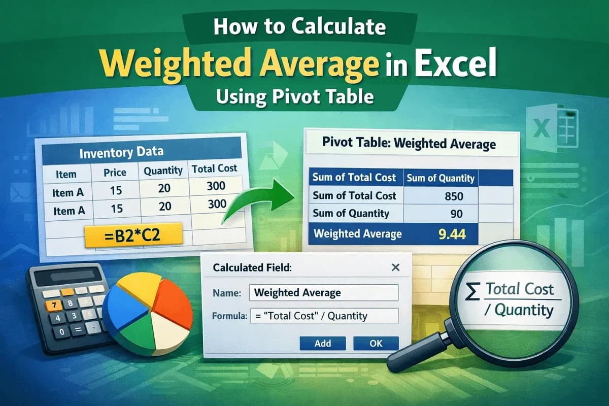 How to Calculate Weighted Average in Excel Using Pivot Table