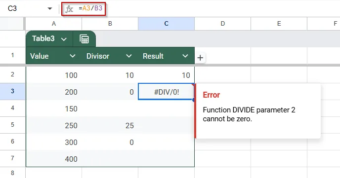 Prevent Division by Zero Errors with Defensive Formula Logic