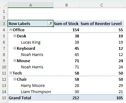 Hiding Field Headers to Hide Filter Arrows