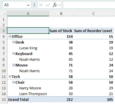 Hiding Field Headers to Hide Filter Arrows