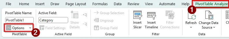 Disabling Field Captions and Filter Dropdowns to Hide Filter Arrows
