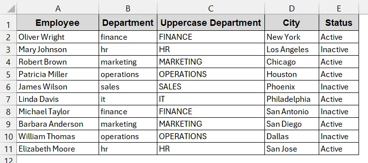 Use Flash Fill to Capitalize Text Without Formula