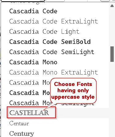 Capitalize Text Using an All Caps Font