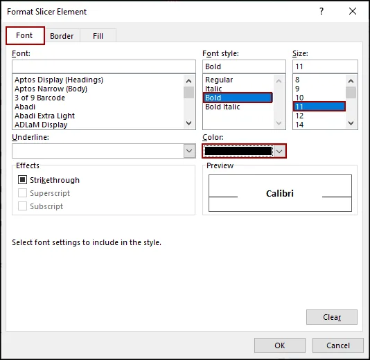 Creating a Custom Slicer Style with Defined Colors