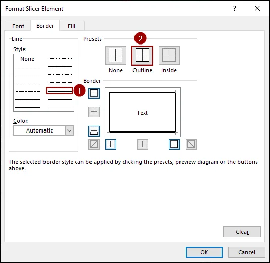 Creating a Custom Slicer Style with Defined Colors