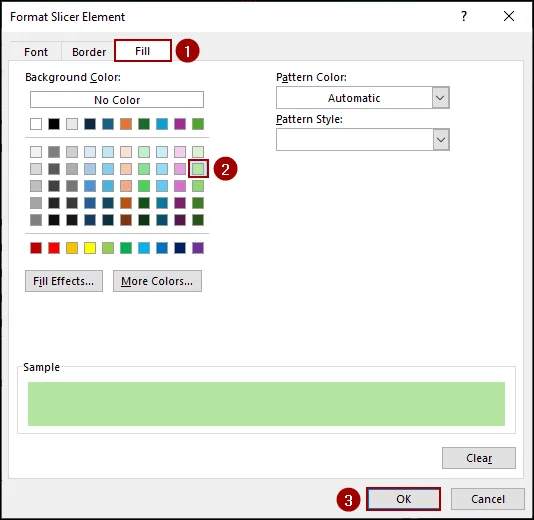 Creating a Custom Slicer Style with Defined Colors