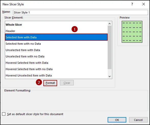 Creating a Custom Slicer Style with Defined Colors