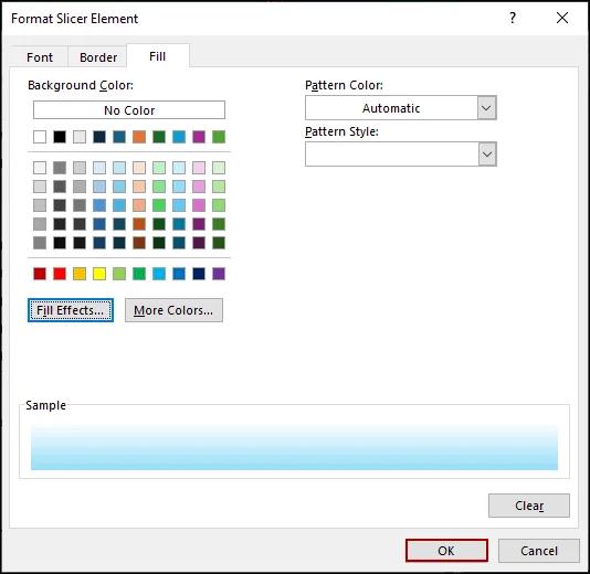 Creating a Custom Slicer Style with Defined Colors