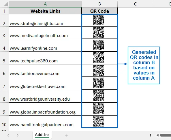 Use Office Add-ins to Generate QR Code