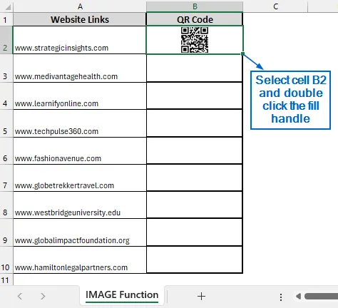 Generate QR Code Using IMAGE Function with External Link