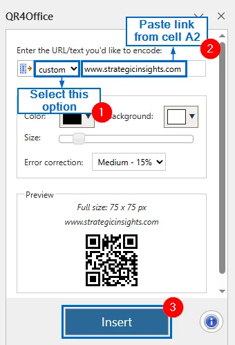 Use Office Add-ins to Generate QR Code