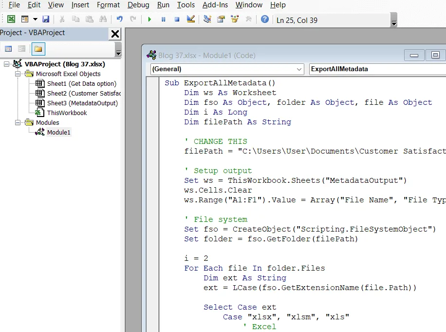 Extract Internal Document Properties with VBA