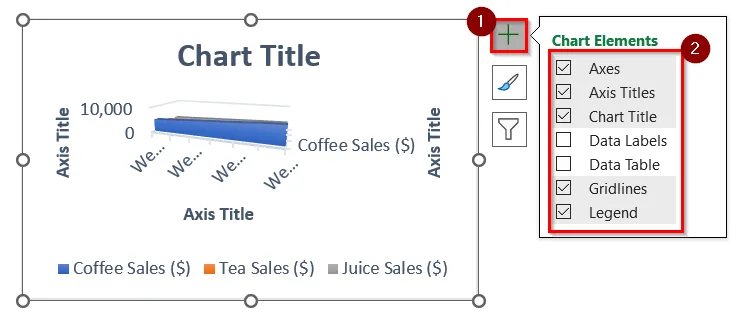Make a Simple 3-D Area Chart in Excel