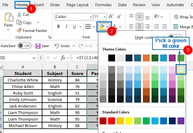Use the Filter Tool to Highlight Yes and No