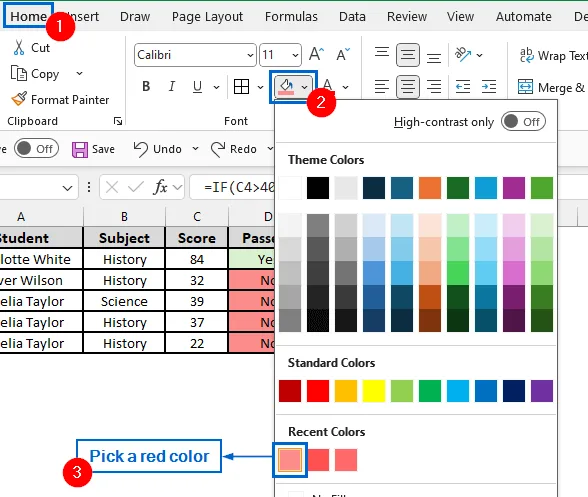 Use the Filter Tool to Highlight Yes and No