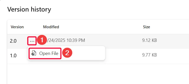 Recover Saved File from OneDrive