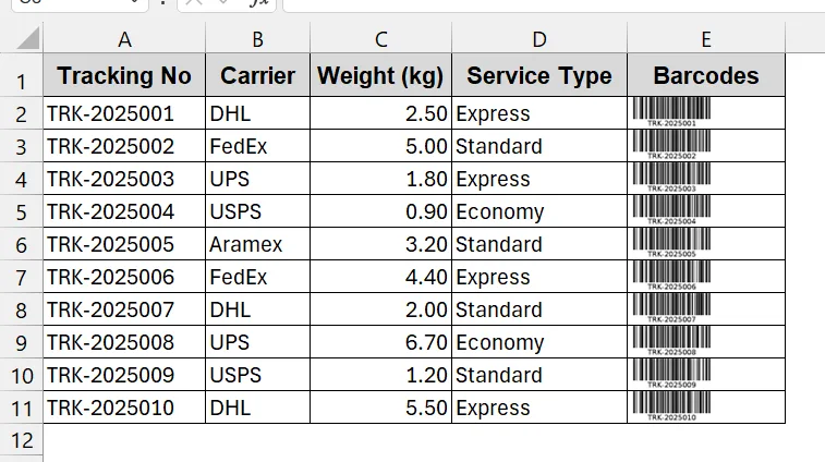 Generate Code 128 Barcodes with Excel’s IMAGE Function and API (Alternative Method)