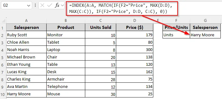 Find the Match Corresponding to the Highest/Lowest Numeric Value from Different Ranges