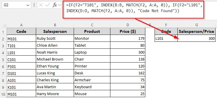 Return Different Values from Different Columns for Dynamic Conditions