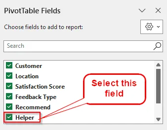 select this field