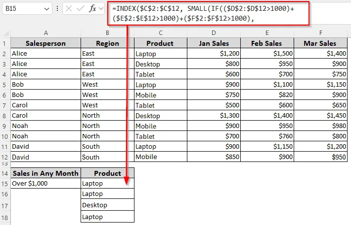 Lookup Based on Multiple Numeric Criteria