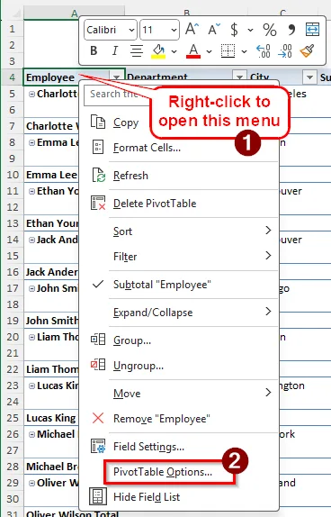 Adding Multiple Filters to Columns