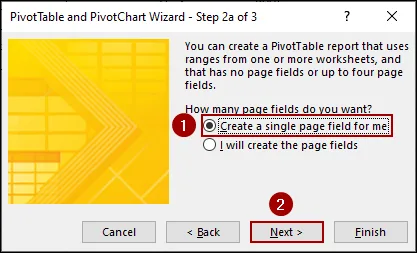 Applying PivotTable and PivotChart Wizard Tool