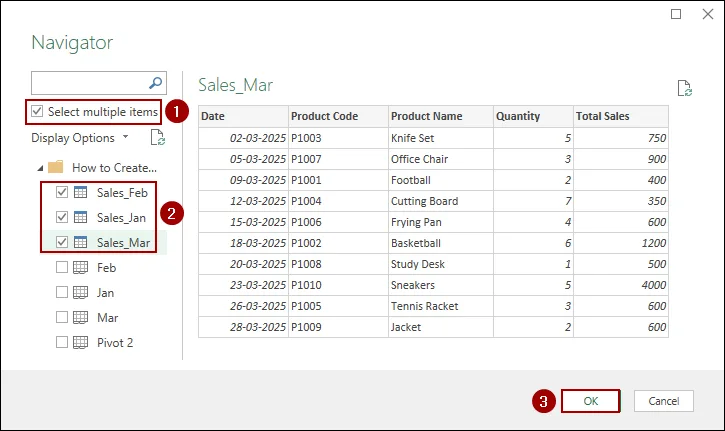 Using Append Queries Feature from Power Query