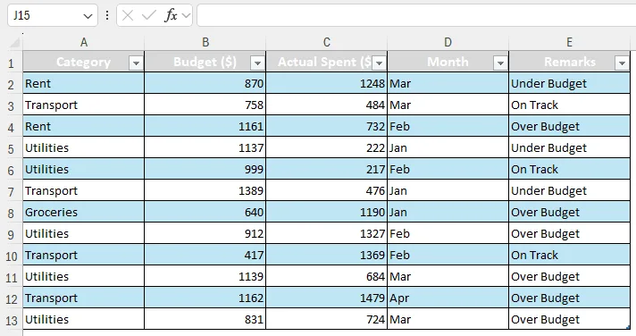 Showing Actual Value and Not Sum in Pivot Table