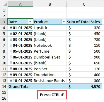 Using Find and Replace Window to Remove Blanks