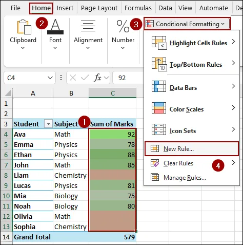 Adding New Rule to Remove Conditional Formatting from Blank Cells