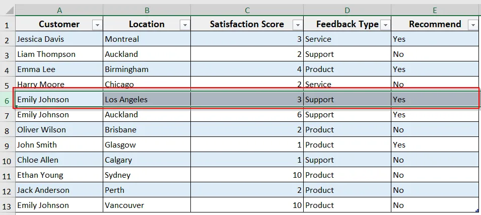 Select a Range in an Excel Table (ListObject) by Cell Value